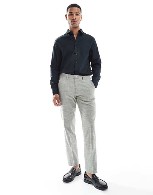 ASOS DESIGN Formal Easy Iron Twill Regular Shirt In Black