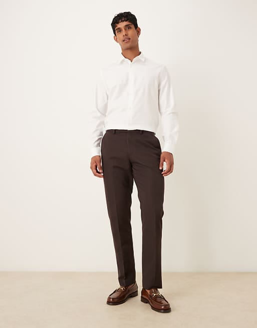 ASOS DESIGN formal easy iron twill regular shirt in white