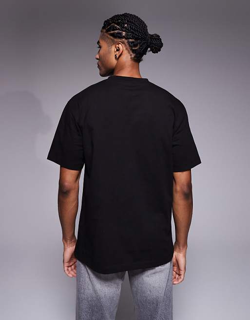 ASOS DESIGN Halloween Relaxed T-shirt With Slogan Text Graphic In Black