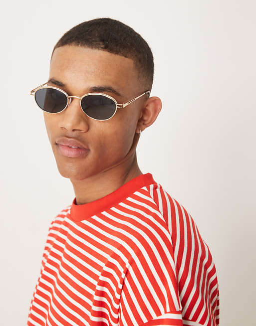 ASOS DESIGN Heavyweight Boxy Oversized T-shirt In Red And White Stripe