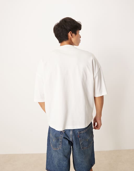 ASOS DESIGN Heavyweight Boxy Oversized T-shirt With Fruit Print In Off White