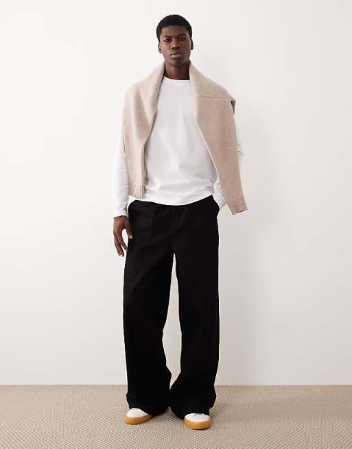 ASOS DESIGN Heavyweight Crew Neck Long Sleeve T-shirt In White