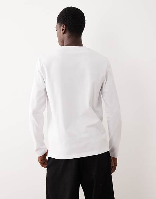 ASOS DESIGN Heavyweight Crew Neck Long Sleeve T-shirt In White