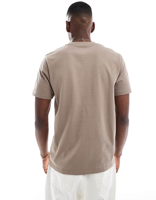 ASOS DESIGN Heavyweight Crew Neck T-shirt In Brown
