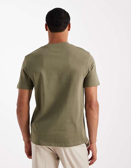 ASOS DESIGN Heavyweight Crew Neck T-shirt In Khaki