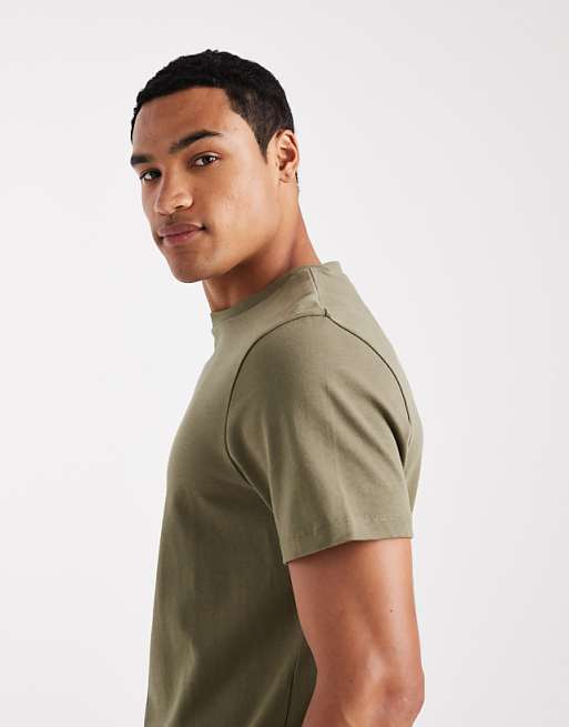 ASOS DESIGN Heavyweight Crew Neck T-shirt In Khaki