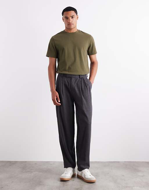 ASOS DESIGN Heavyweight Crew Neck T-shirt In Khaki