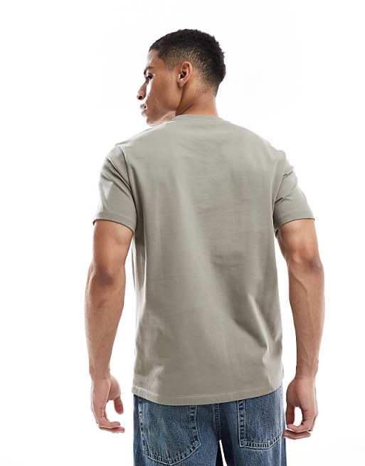 ASOS DESIGN Heavyweight Crew Neck T-shirt In Khaki