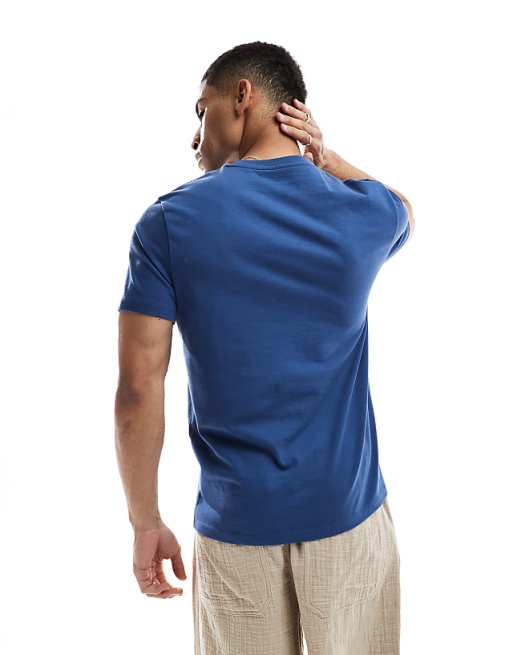ASOS DESIGN Heavyweight Crew Neck T-shirt In Mid Blue