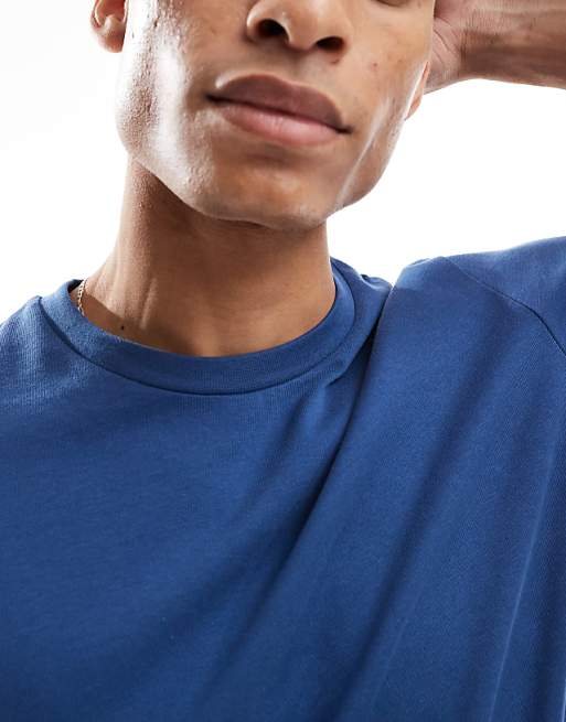 ASOS DESIGN Heavyweight Crew Neck T-shirt In Mid Blue