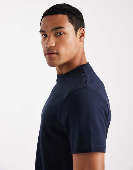 ASOS DESIGN Heavyweight Crew Neck T-shirt In Navy