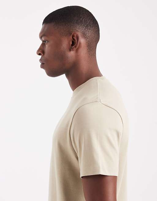 ASOS DESIGN Heavyweight Crew Neck T-shirt In Stone