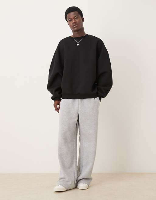 ASOS DESIGN Heavyweight Extreme Oversized Sweatshirt In Scuba-style Fabric In Black