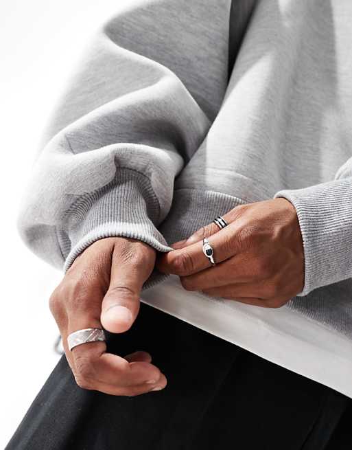 ASOS DESIGN Heavyweight Extreme Oversized Sweatshirt In Scuba-style Fabrici N Grey Marl