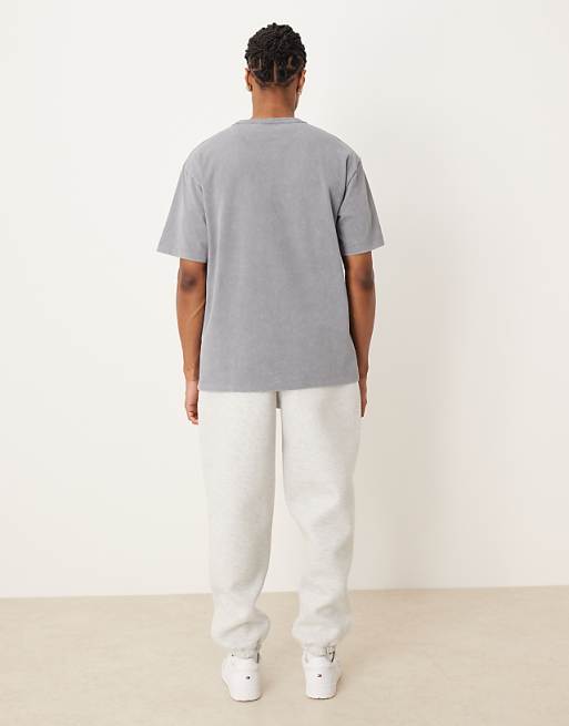 ASOS DESIGN Heavyweight Oversized Jogger In Scuba-style Fabric In Ice Marl