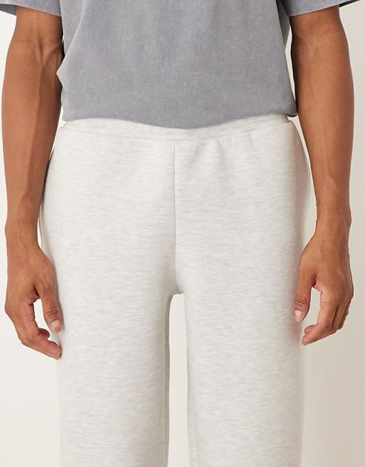 ASOS DESIGN Heavyweight Oversized Jogger In Scuba-style Fabric In Ice Marl