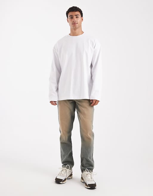 ASOS DESIGN Heavyweight Oversized Long Sleeve T-shirt In White