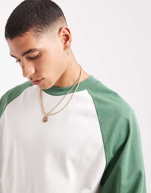 ASOS DESIGN Heavyweight Oversized Raglan T-shirt In Cream