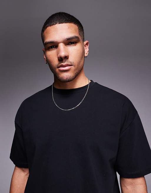 ASOS DESIGN heavyweight oversized t-shirt in black