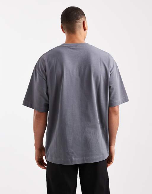 ASOS DESIGN Heavyweight Oversized T-shirt In Charcoal