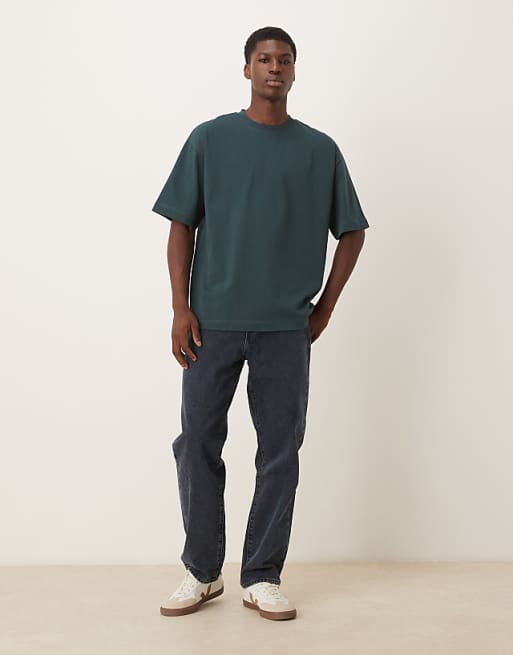 ASOS DESIGN Heavyweight Oversized T-shirt In Dark Green