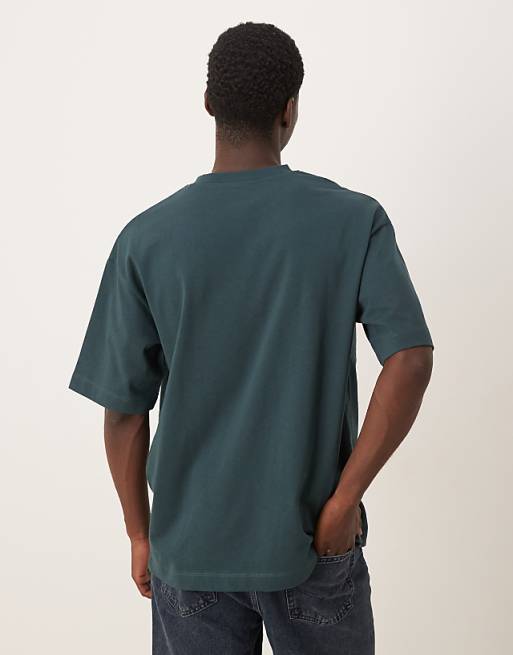 ASOS DESIGN Heavyweight Oversized T-shirt In Dark Green