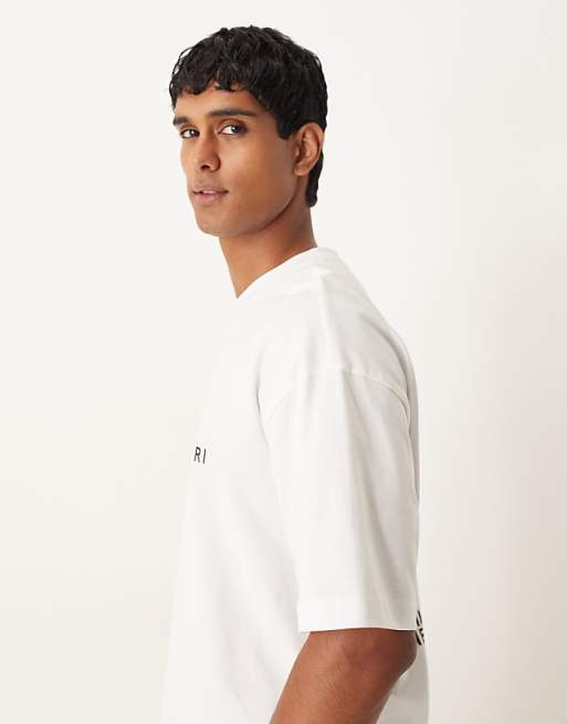 ASOS DESIGN Heavyweight Oversized T-shirt With Apple Print In White