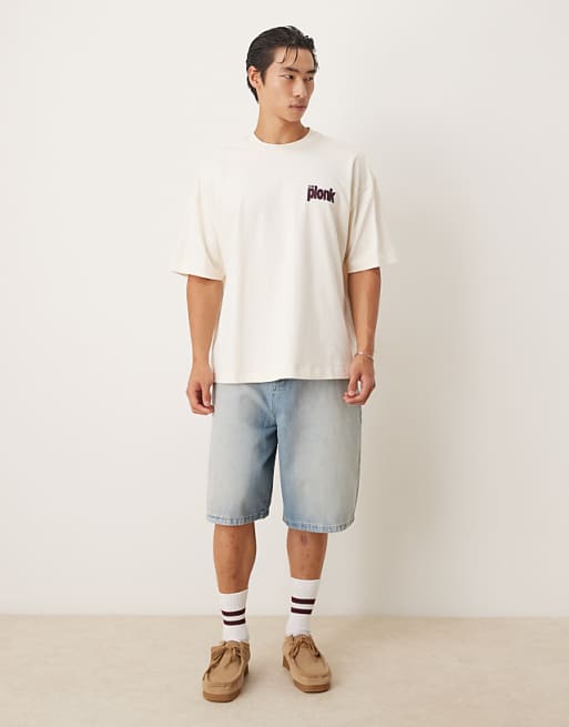 ASOS DESIGN Heavyweight Oversized T-shirt With Cartoon Fruit Print In Off White