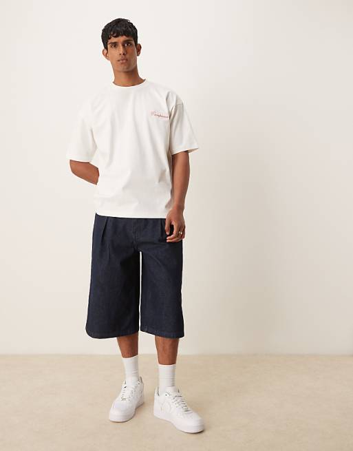ASOS DESIGN Heavyweight Oversized T-shirt With Chest Print In White