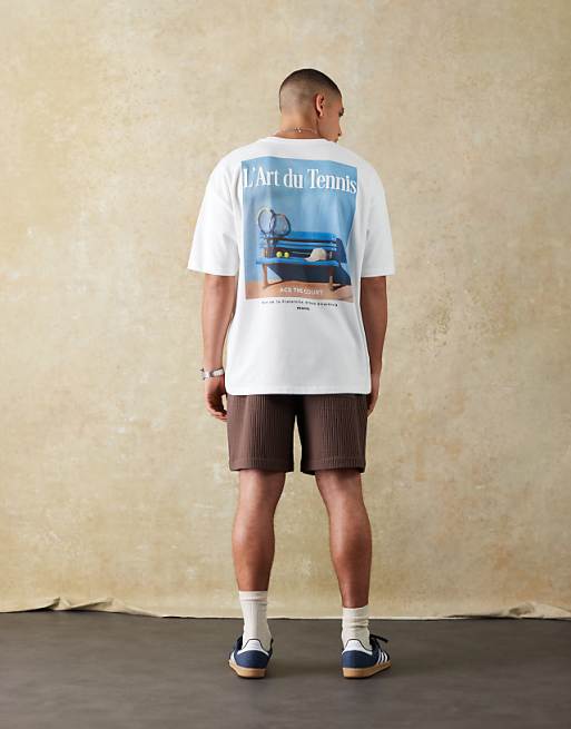 ASOS DESIGN Heavyweight Oversized T-shirt With Summer Graphic In White