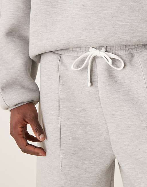 ASOS DESIGN Heavyweight Oversized Track Jacket In Scuba-style Fabric In Charcoal