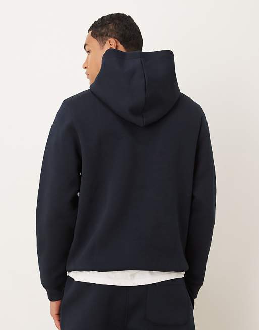 ASOS DESIGN Heavyweight Relaxed Hoodie In Scuba-style Fabric In Navy