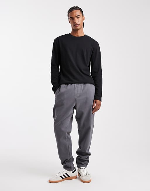 ASOS DESIGN Heavyweight Relaxed Long Sleeve T-shirt In Black - BLACK