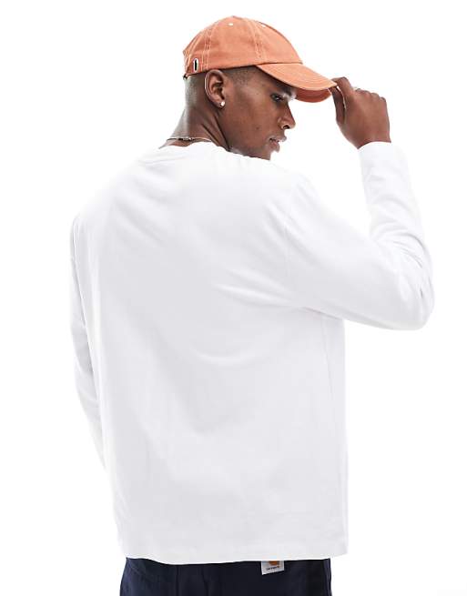 ASOS DESIGN Heavyweight Relaxed Long Sleeve T-shirt In White