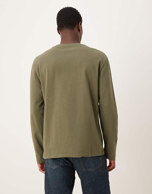 ASOS DESIGN Heavyweight Relaxed Long Sleeve T-shirt In Dusty Olive
