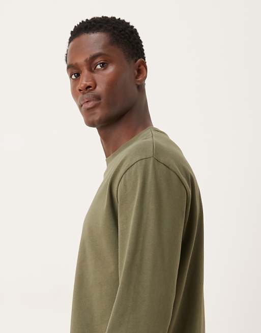 ASOS DESIGN Heavyweight Relaxed Long Sleeve T-shirt In Dusty Olive
