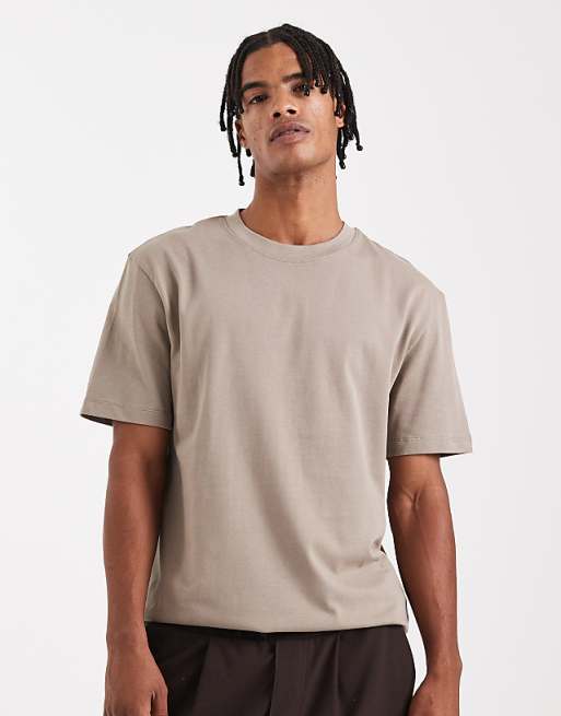 ASOS DESIGN heavyweight relaxed t-shirt in brown