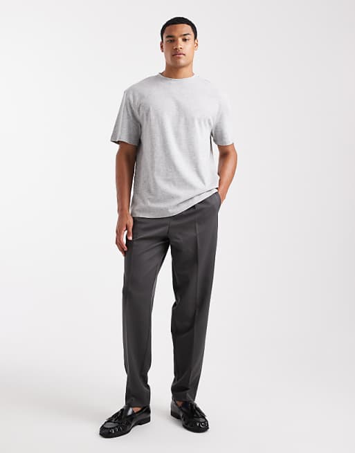 ASOS DESIGN Heavyweight Relaxed T-shirt In Grey Marl