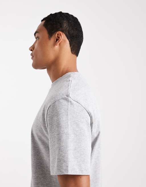 ASOS DESIGN Heavyweight Relaxed T-shirt In Grey Marl