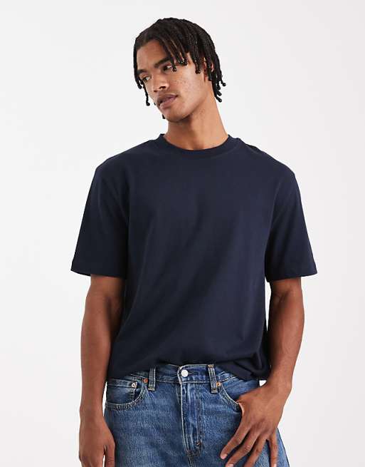 ASOS DESIGN heavyweight relaxed t-shirt in navy