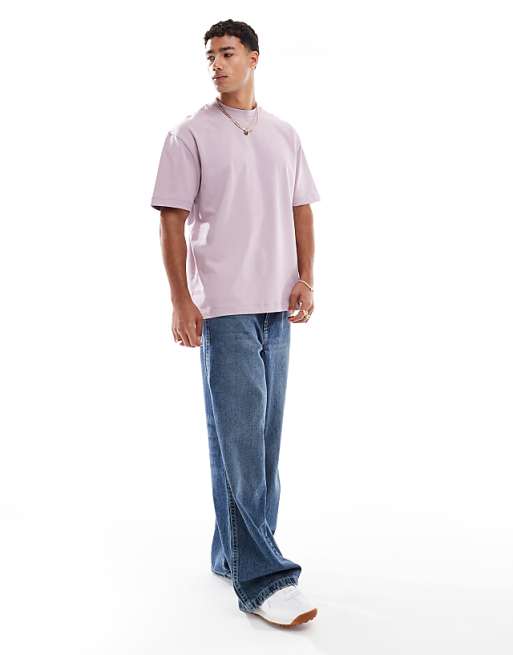 ASOS DESIGN Heavyweight Relaxed T-shirt In Pink