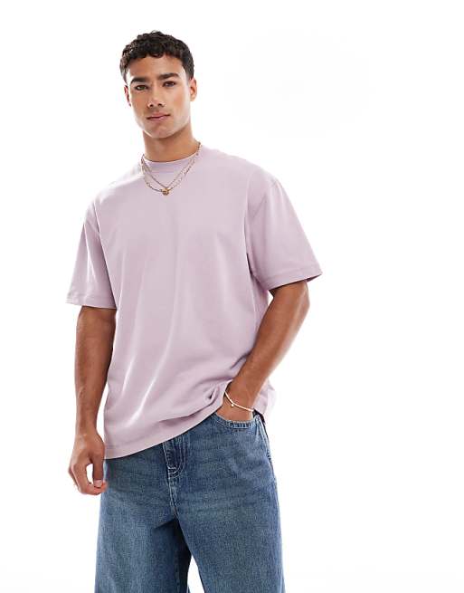 ASOS DESIGN heavyweight relaxed t-shirt in pink