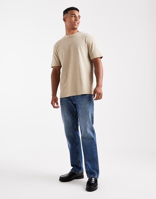 ASOS DESIGN Heavyweight Relaxed T-shirt In Stone