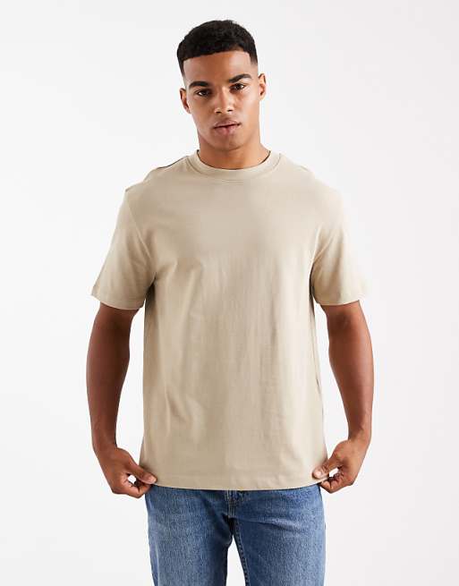 ASOS DESIGN heavyweight relaxed t-shirt in stone