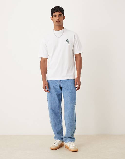 ASOS DESIGN Heavyweight Relaxed T-shirt With Food Print In White