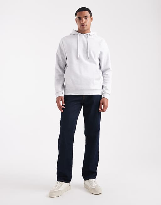 ASOS DESIGN Heavyweight Scuba-style Fabric Hoodie In Grey Marl