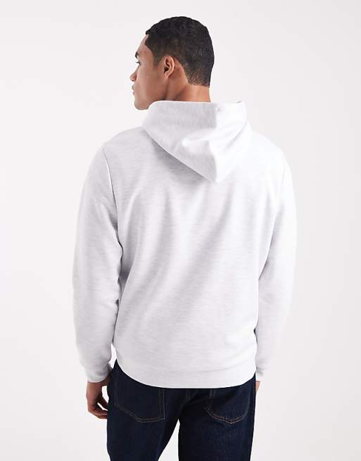 ASOS DESIGN Heavyweight Scuba-style Fabric Hoodie In Grey Marl