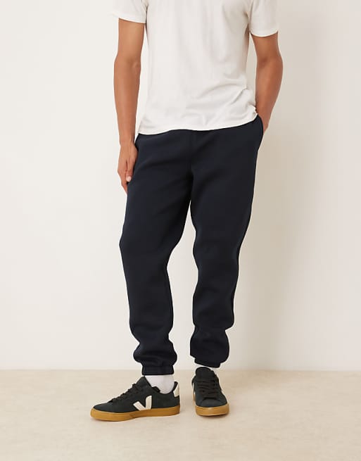ASOS DESIGN Heavyweight Skinny Jogger In Scuba-style Fabric In Navy