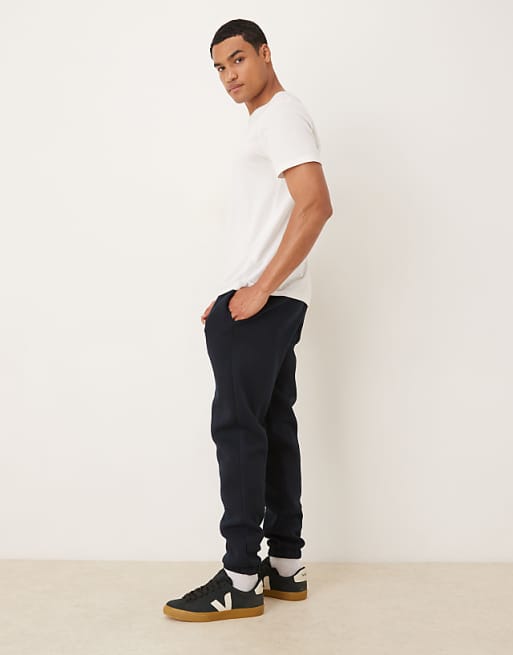 ASOS DESIGN Heavyweight Skinny Jogger In Scuba-style Fabric In Navy