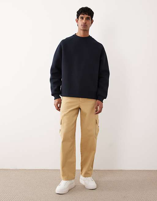 ASOS DESIGN Heavyweight Sweatshirt In Navy